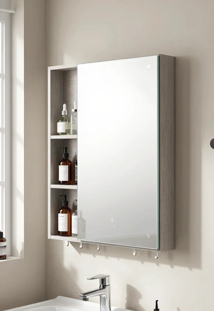 14 Bathroom Mirror Ideas to Visually Open Up Small Spaces 6. Multi functional Mirrors 0