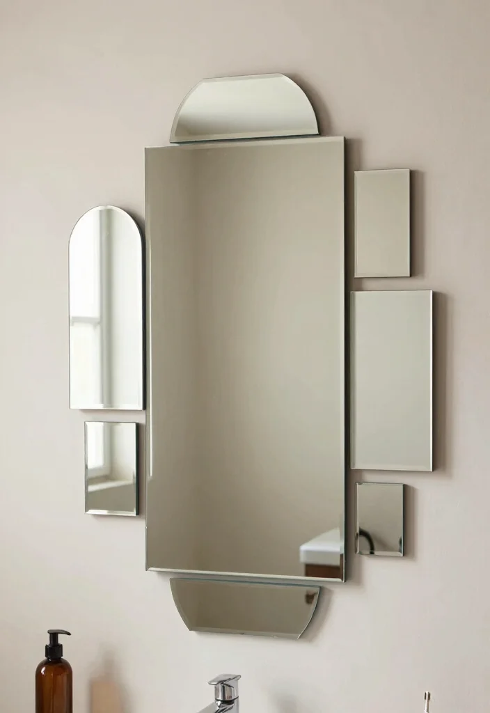 14 Bathroom Mirror Ideas to Visually Open Up Small Spaces 7. Layered Mirrors 0