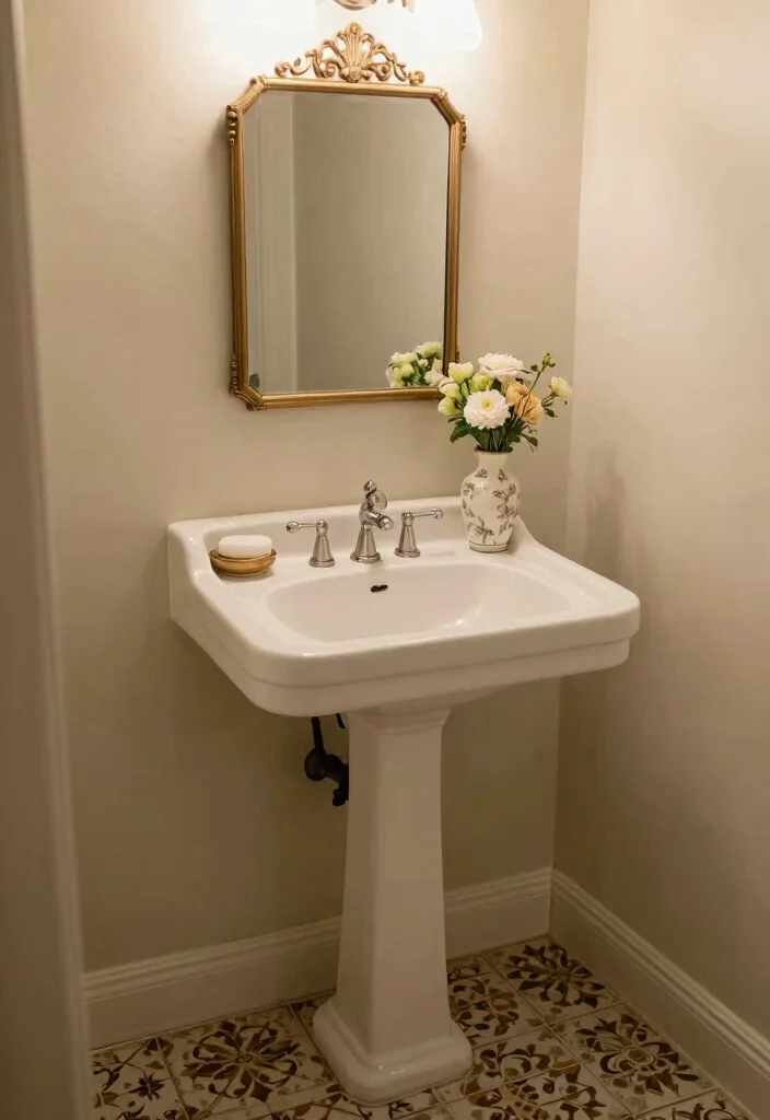 14 Bathroom Sink and Countertop Ideas for a Custom Finish 4. Vintage Inspired Pedestal Sinks 0