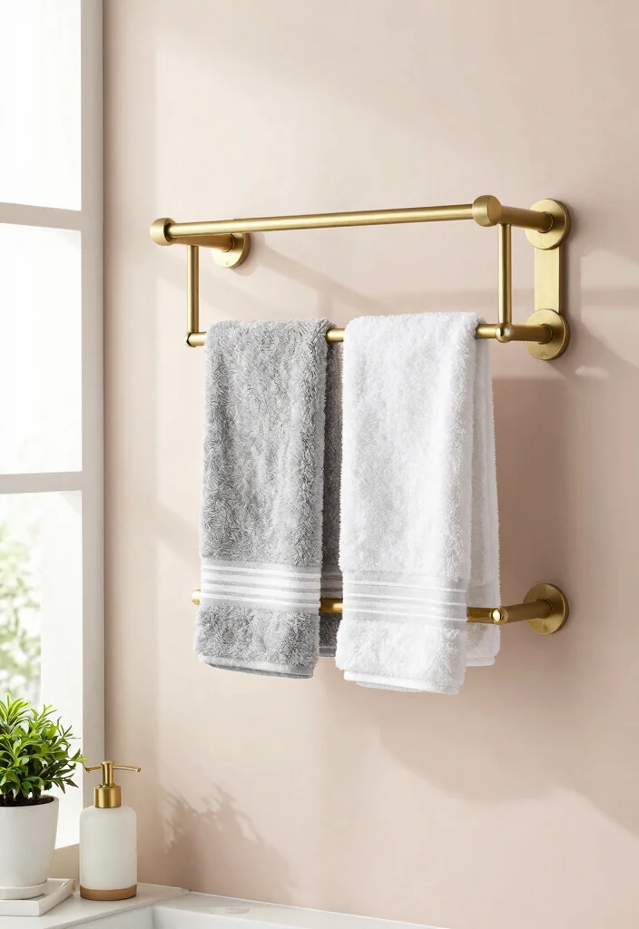 14 Bathroom Towel Storage Ideas for Small and Busy Bathrooms 1. Stylish Wall Mounted Towel Racks 0