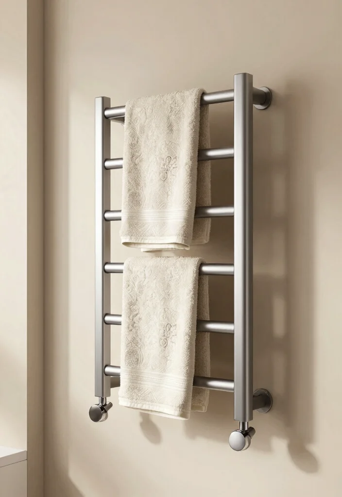 14 Bathroom Towel Storage Ideas for Small and Busy Bathrooms 12. Towel Warming Racks 0