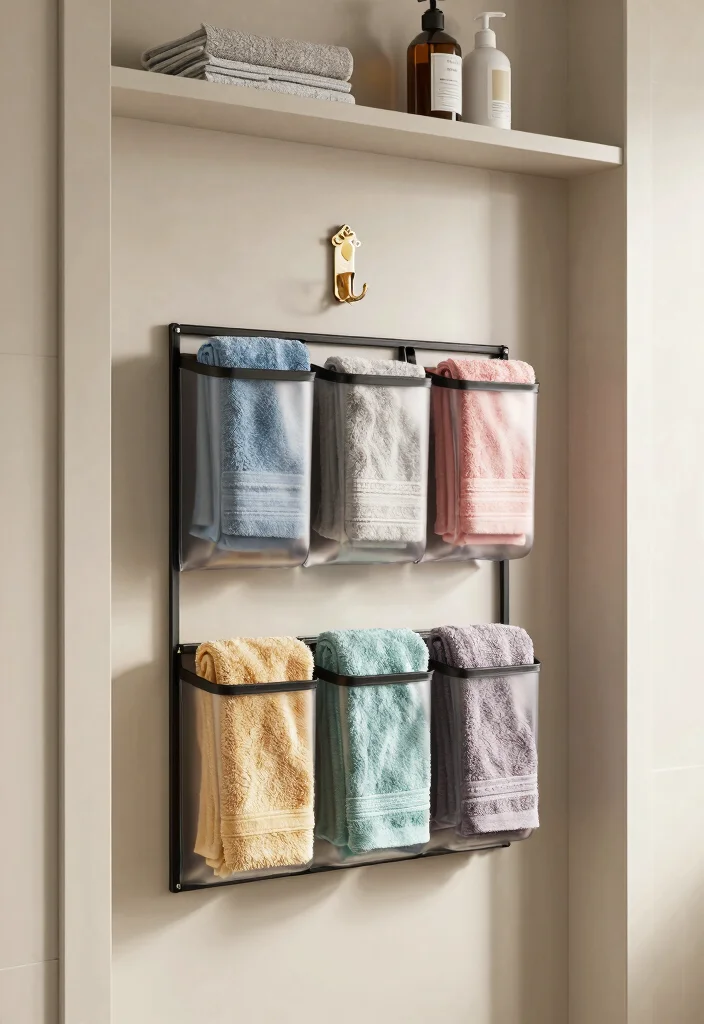14 Bathroom Towel Storage Ideas for Small and Busy Bathrooms 2. Over the Door Towel Organizers 0