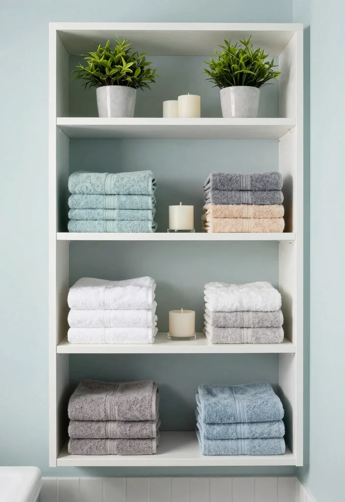 14 Bathroom Towel Storage Ideas for Small and Busy Bathrooms 5. Shelving Units with Towel Storage 0