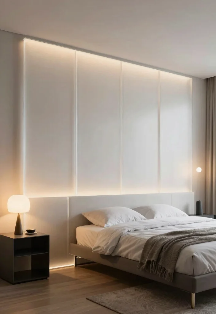 14 Bedroom Panelling Ideas to Add Texture and Depth 11. Modern Acrylic Panels 0