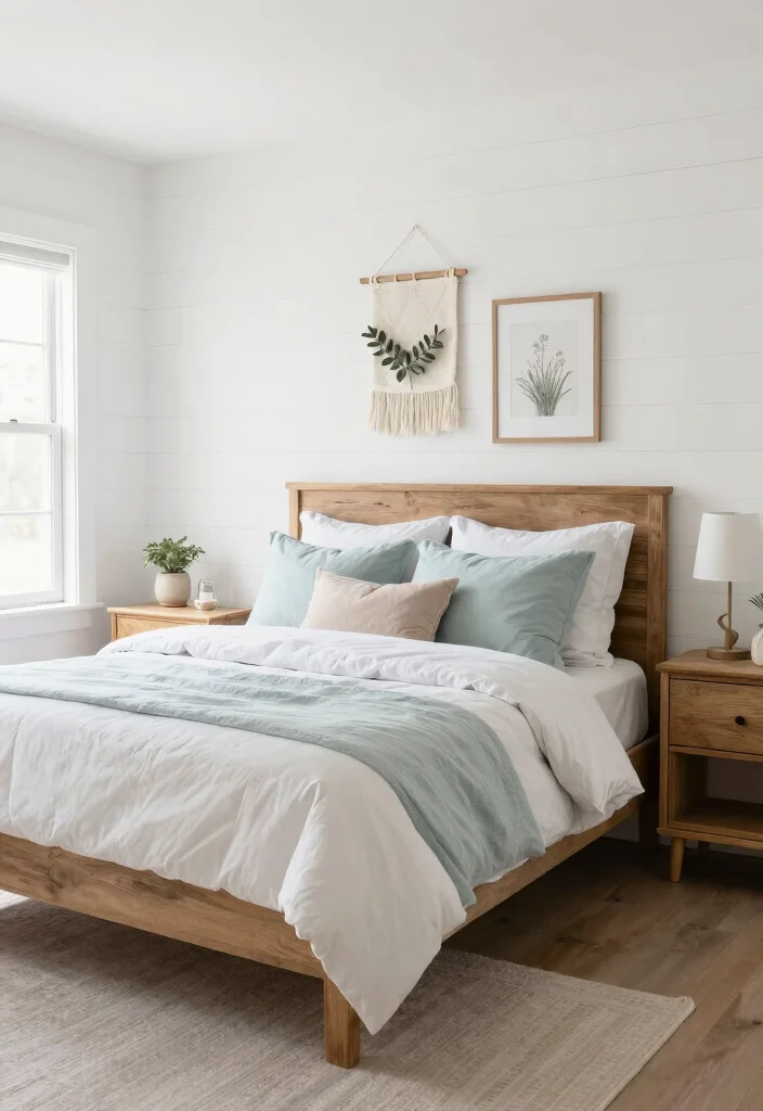 14 Bedroom Panelling Ideas to Add Texture and Depth 2. Shiplap Elegance 0