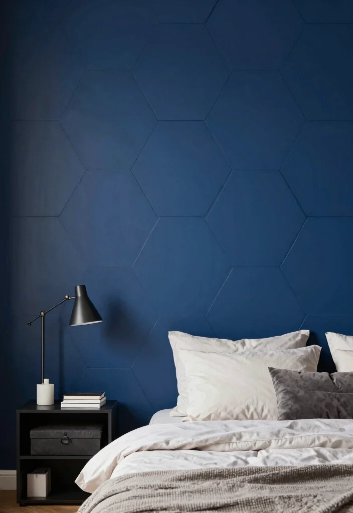 14 Bedroom Panelling Ideas to Add Texture and Depth 3. Bold Geometric Patterns 0