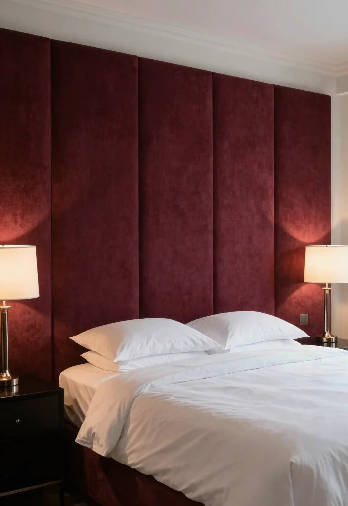 14 Bedroom Panelling Ideas to Add Texture and Depth 5. Textured Fabric Panels 0