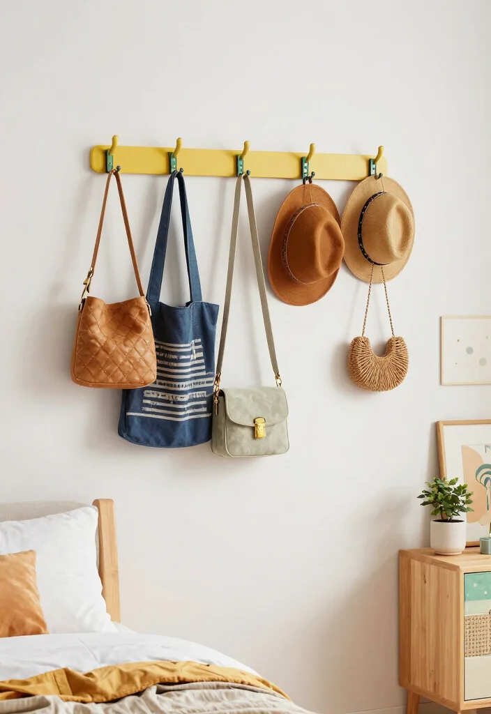 14 Bedroom Storage Ideas for Small Spaces and Apartments 11. Personalized Hooks 0