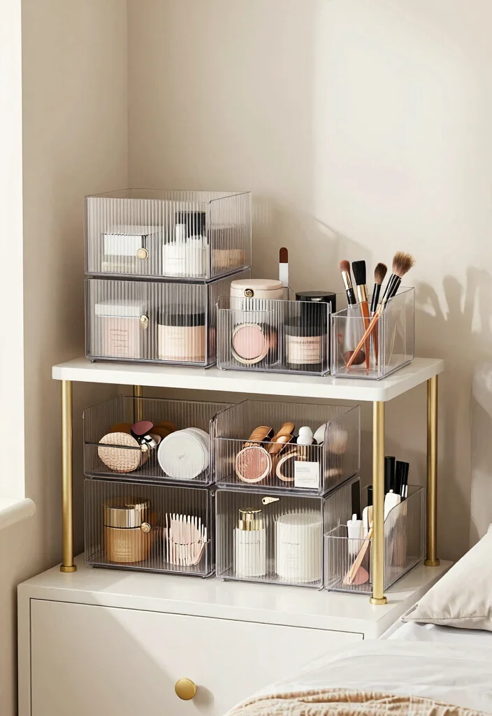 14 Bedroom Storage Ideas for Small Spaces and Apartments 13. Utilize Clear Containers 0