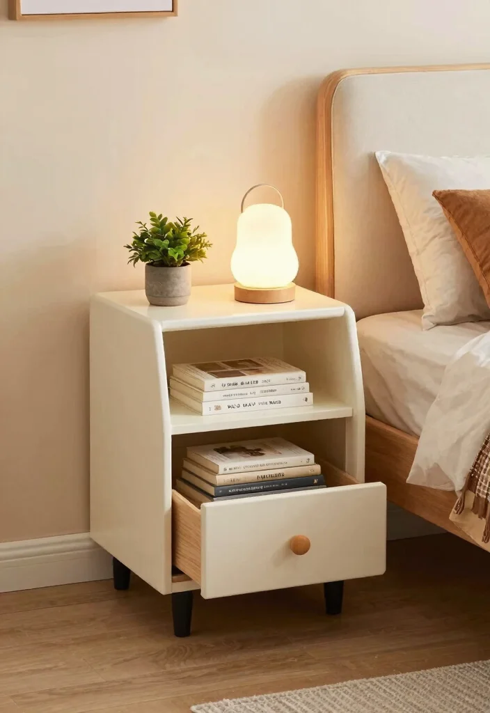 14 Bedroom Storage Ideas for Small Spaces and Apartments 7. Bedside Tables with Storage 0