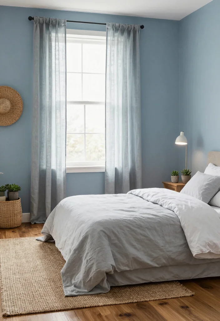 14 Bedroom Wall Color Ideas to Set the Right Mood 1. Soothing Soft Blues 0