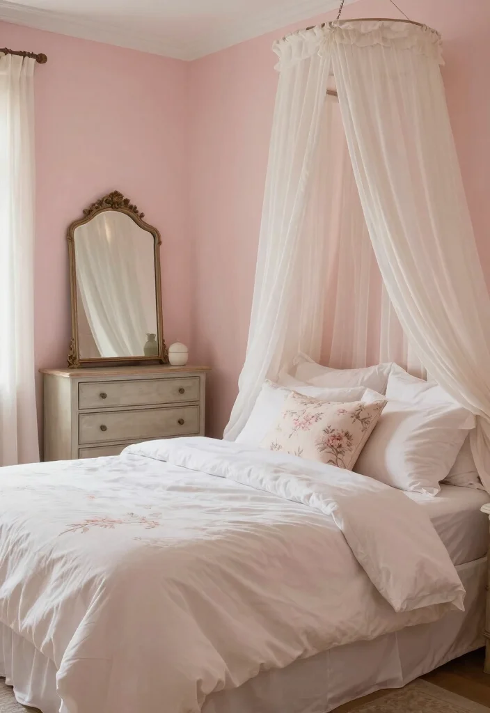 14 Bedroom Wall Color Ideas to Set the Right Mood 11. Light Blush Pink 0