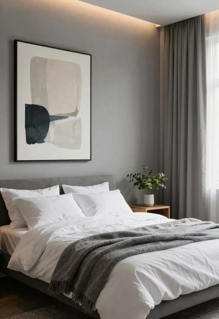 14 Bedroom Wall Color Ideas to Set the Right Mood 6. Cool Slate Gray 0