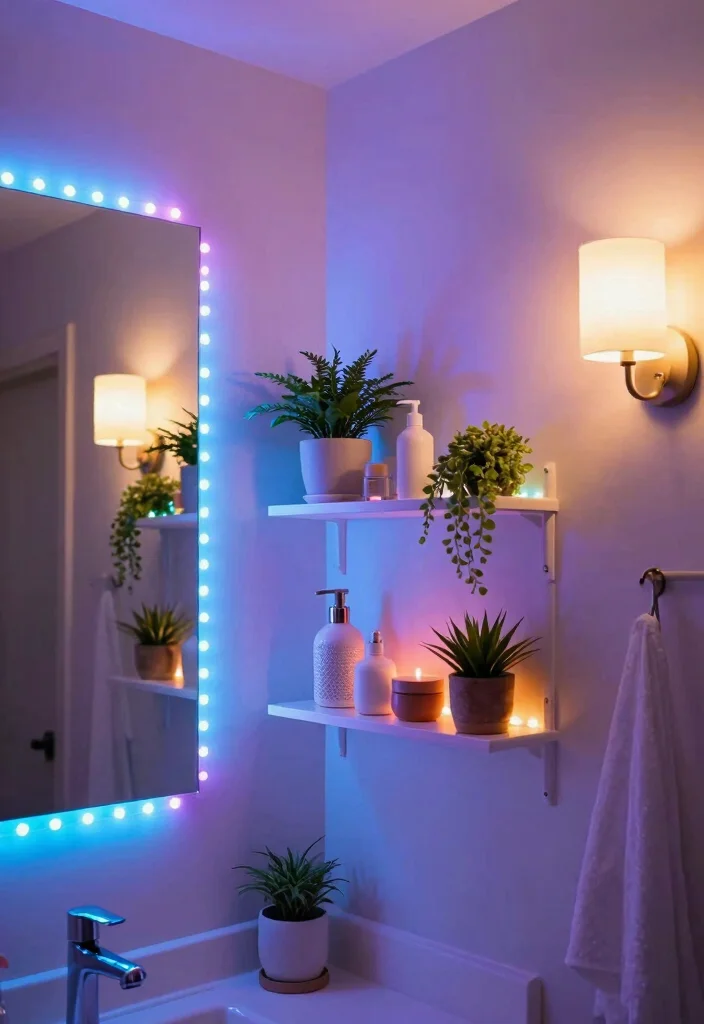 14 Bright Colorful Bathroom Ideas for Playful Modern Homes 13. Creative Lighting Schemes 0