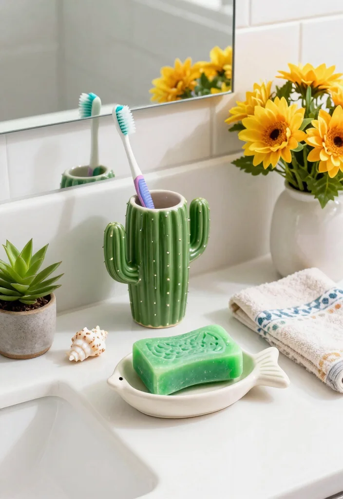 14 Bright Colorful Bathroom Ideas for Playful Modern Homes 8. Unique Bathroom Accessories 0