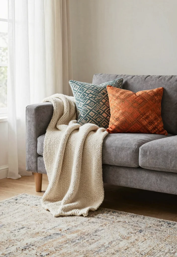 14 Budget Friendly Living Room Ideas That Look Stylish 10. Textured Fabrics for Warmth 0