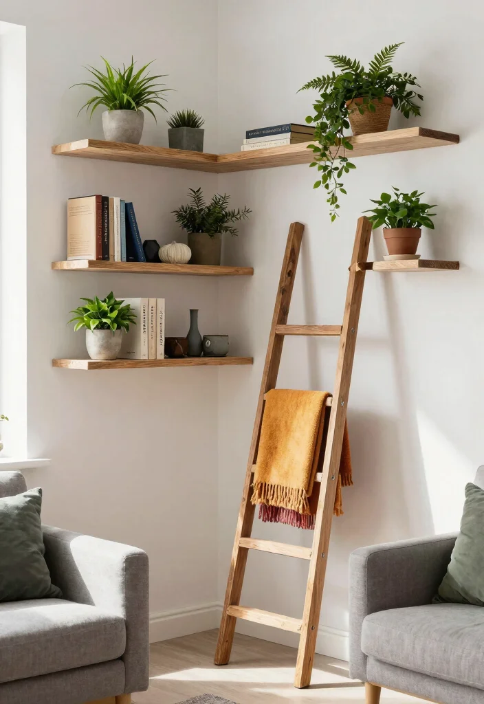 14 Cheap Living Room Ideas for a Quick Refresh 5. Creative Shelving Solutions 0