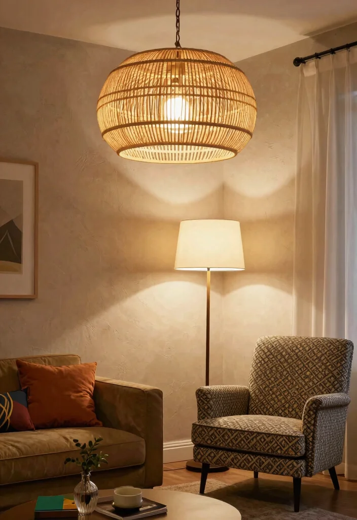 14 Cheap Living Room Ideas for a Quick Refresh 9. Statement Lighting Fixtures 0