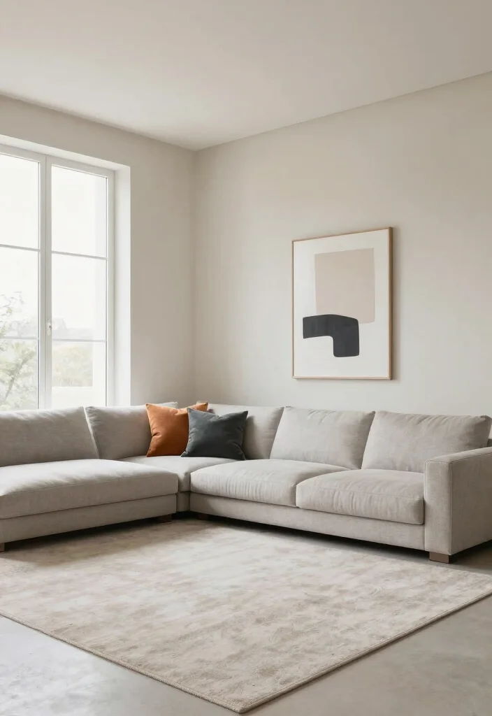 14 High Ceiling Living Room Ideas with Balanced Proportions 5. Minimalist Color Palette 0