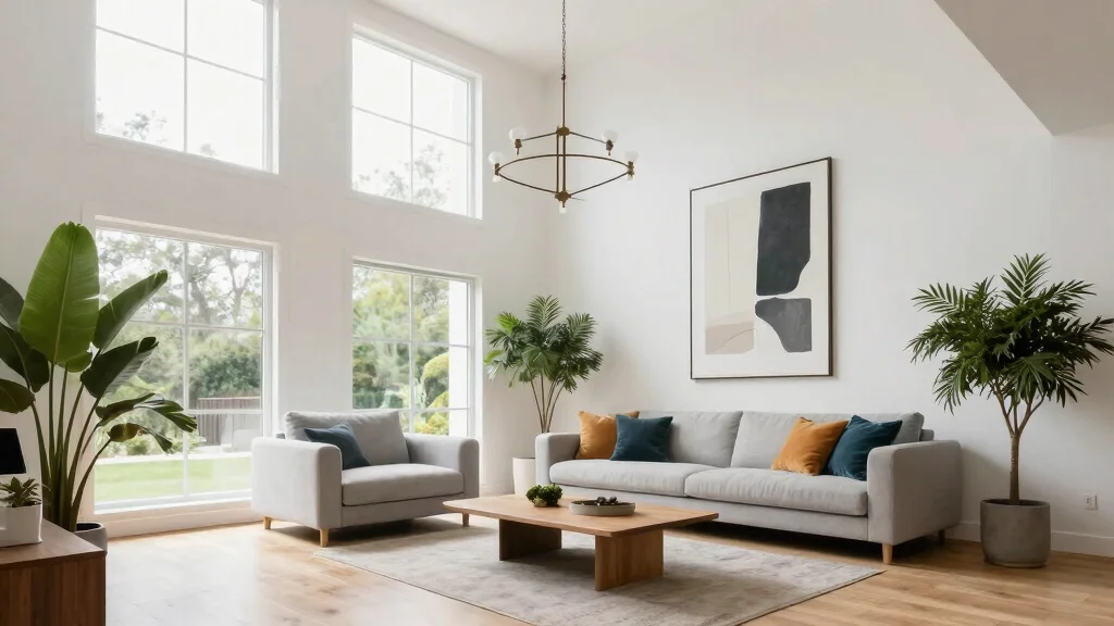 14 High Ceiling Living Room Ideas with Balanced Proportions