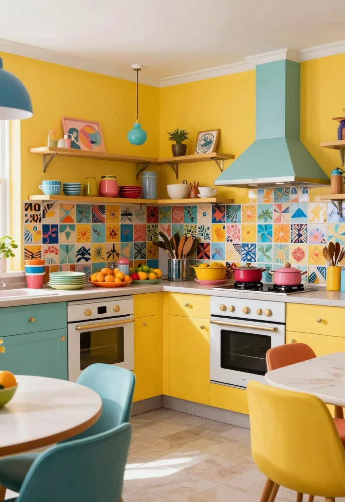 14 L Shaped Kitchen Ideas for Smart Layout and Easy Workflow 4. Bright and Cheerful Colors 0