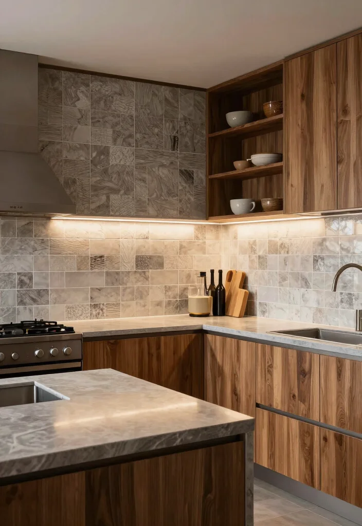 14 L Shaped Kitchen Ideas for Smart Layout and Easy Workflow 8. Textured Surfaces 0