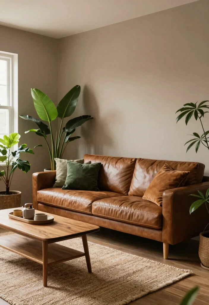 14 Living Room Color Combination Ideas That Always Work 3. Earthy Tones with Greens 0