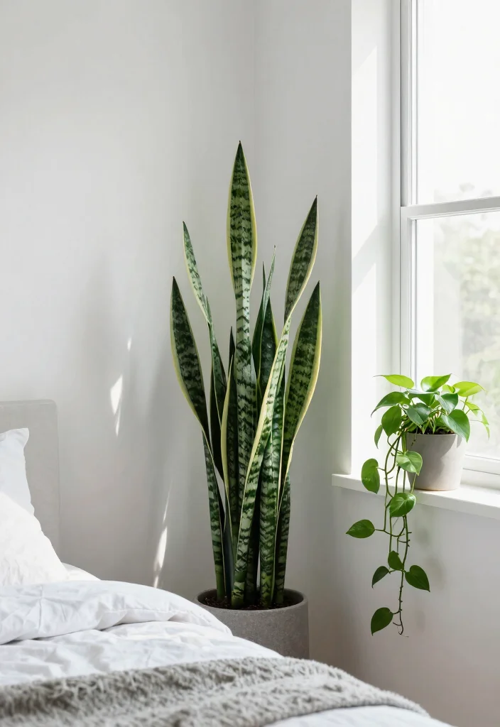 14 Minimalist Bedroom Decor Ideas for a Calm Clean Look 10. Incorporate Plants for Serenity 0