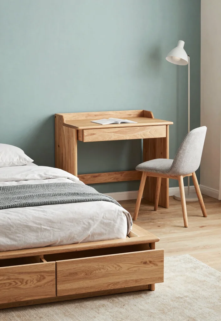 14 Minimalist Bedroom Decor Ideas for a Calm Clean Look 3. Invest in Multi Functional Furniture 0