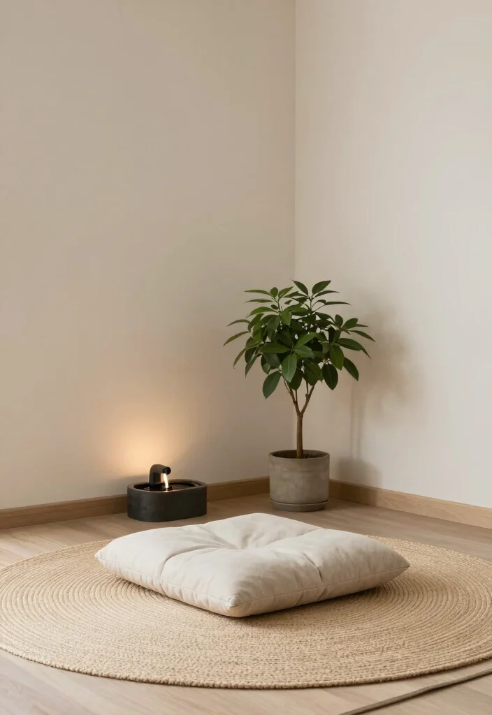 14 Minimalist Bedroom Decor Ideas for a Calm Clean Look 6. Create a Zen Corner 0