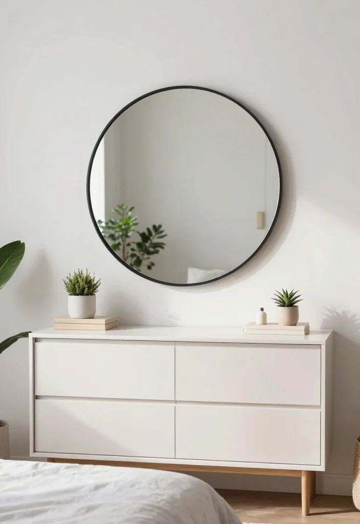 14 Minimalist Bedroom Decor Ideas for a Calm Clean Look 8. Utilize Mirrors Wisely 0
