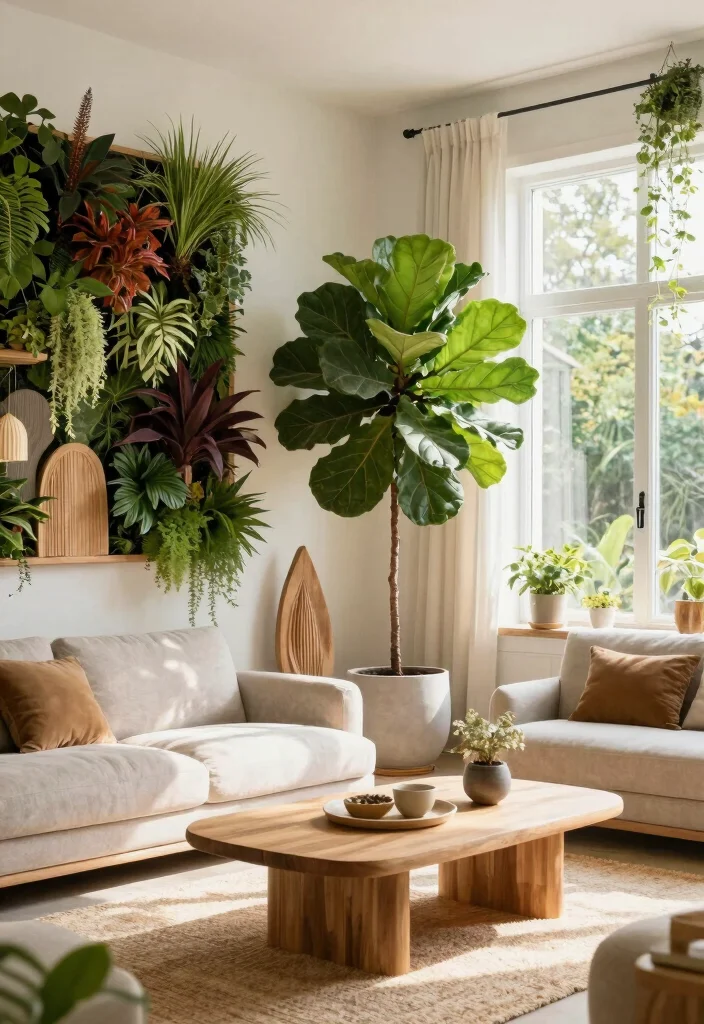 14 Modern Living Room Decor Ideas for a Fresh Look 1. Biophilic Design 0