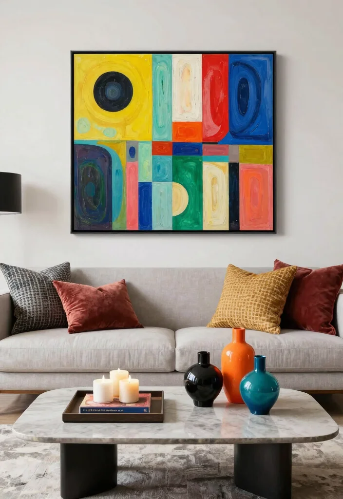 14 Modern Living Room Decor Ideas for a Fresh Look 10. Trendy Accent Pieces 0