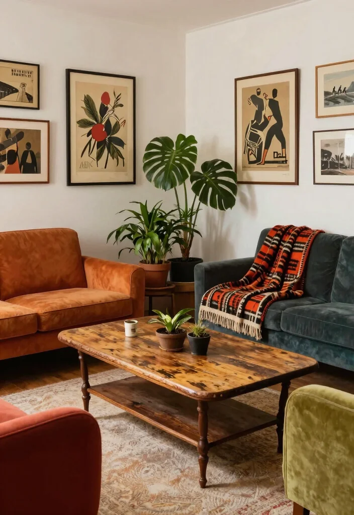 14 Modern Living Room Decor Ideas for a Fresh Look 7. Upcycled and Vintage Finds 0