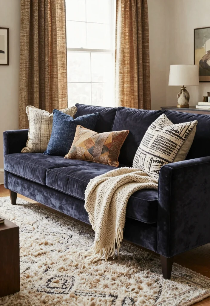 14 Modern Living Room Decor Ideas for a Fresh Look 8. Textured Fabrics 0