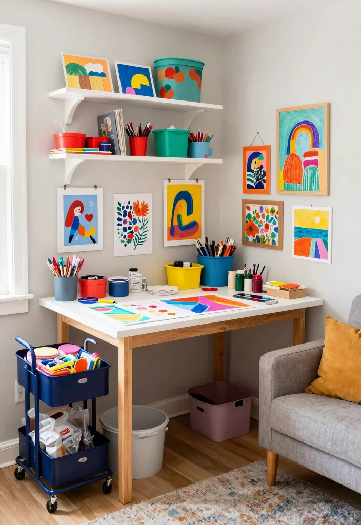 14 Multi Purpose Spare Bedroom Ideas for Flexible Living 6. Creative Craft Corner 0