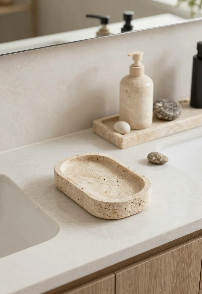 14 Natural Stone Bathroom Ideas for a Luxe Organic Look 11. Spa Inspired Natural Stone Details 0