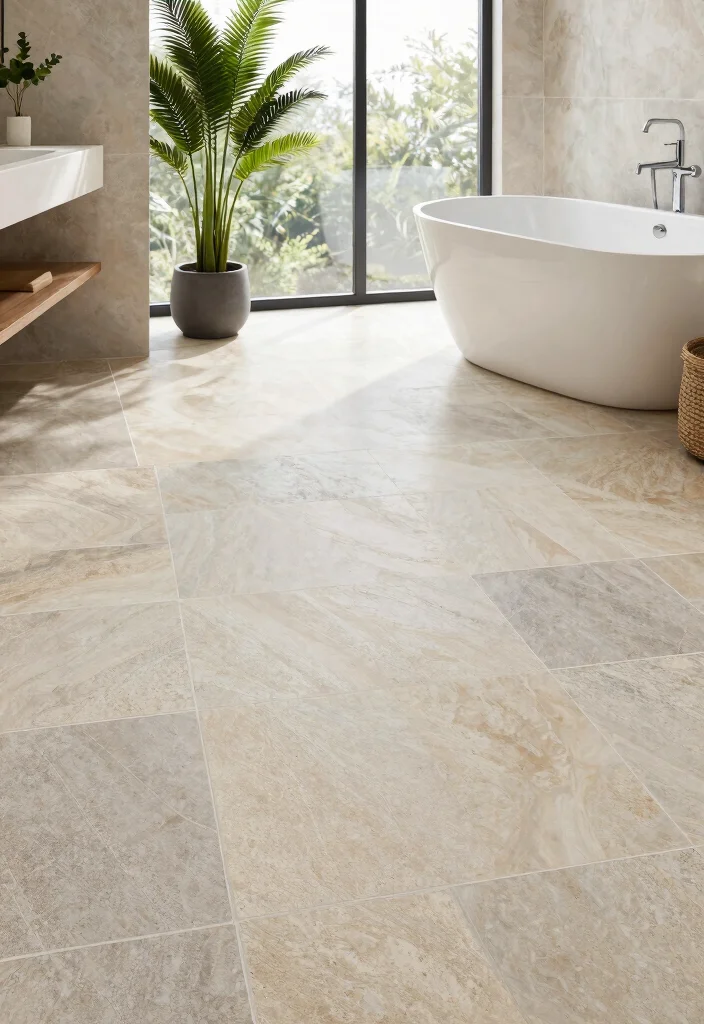 14 Natural Stone Bathroom Ideas for a Luxe Organic Look 4. Natural Stone Floors 0