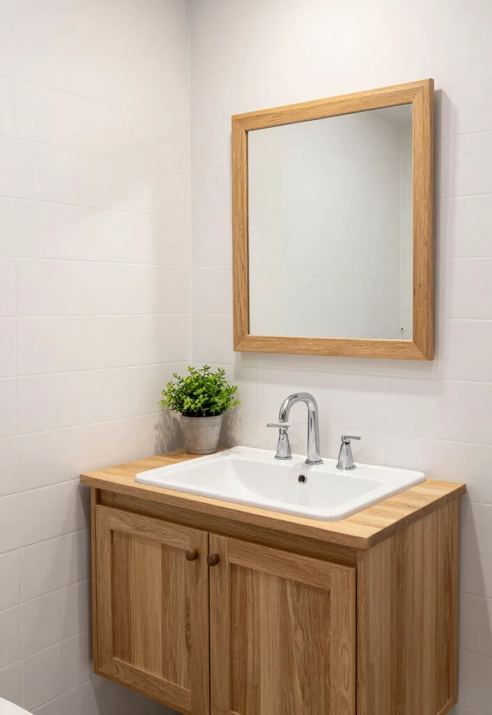 14 Scandi Bathroom Ideas with Clean Nordic Calm Vibes 2. Natural Wood Accents 0