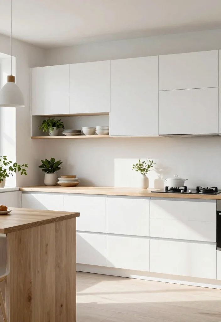 14 White Cabinet Kitchen Ideas with Clean Timeless Style 1. Scandinavian Simplicity 0