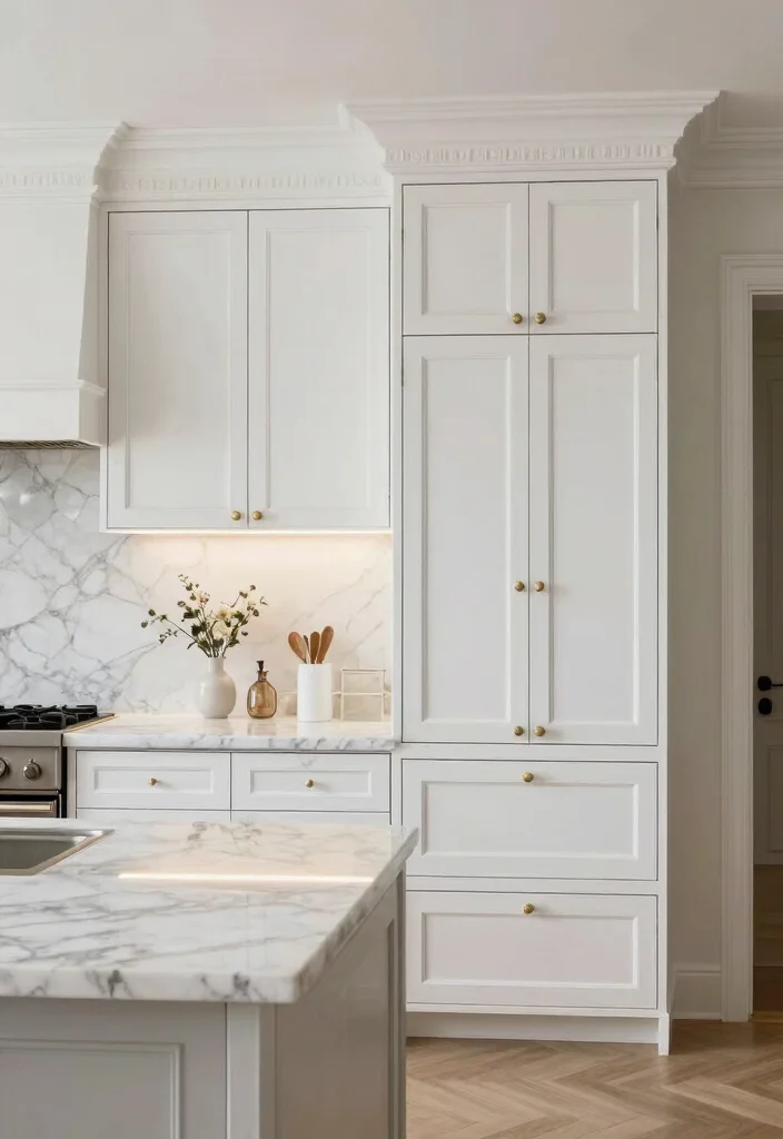 14 White Cabinet Kitchen Ideas with Clean Timeless Style 11. Timeless Elegance 0