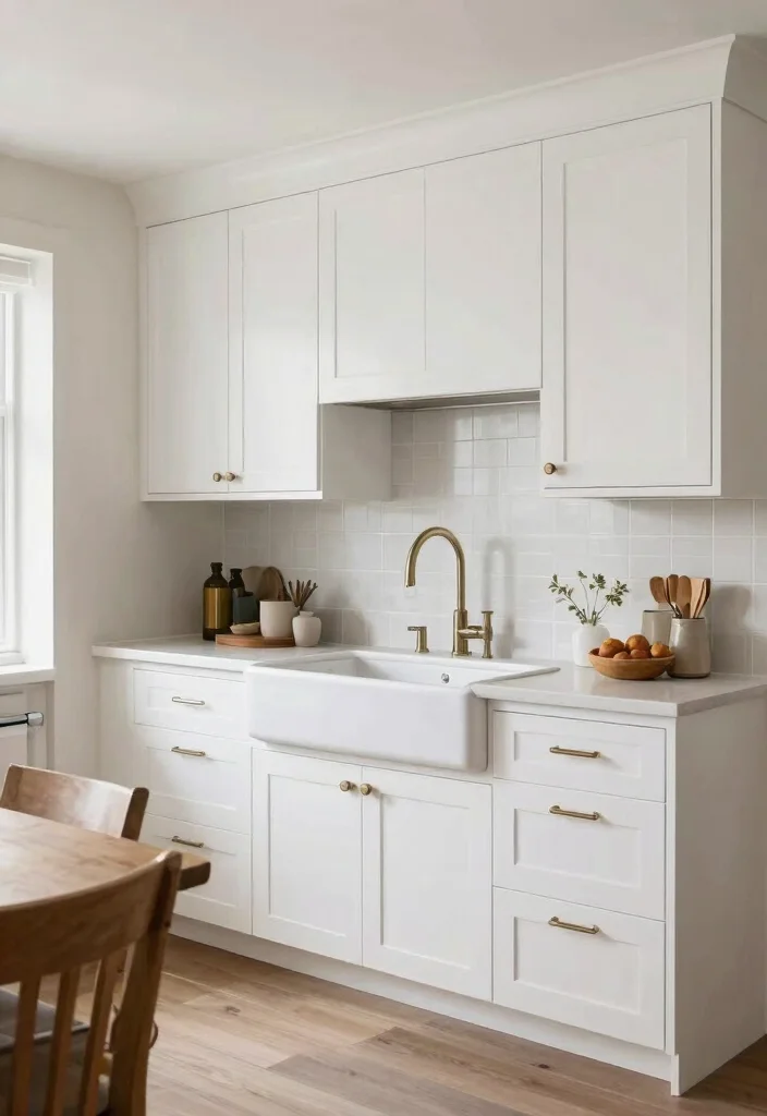 14 White Cabinet Kitchen Ideas with Clean Timeless Style 9. Transitional Design 0
