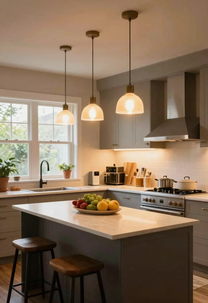 15 Kitchen Ideas for a Stylish and Functional Everyday Space 5. Brighten Up with Lighting 0