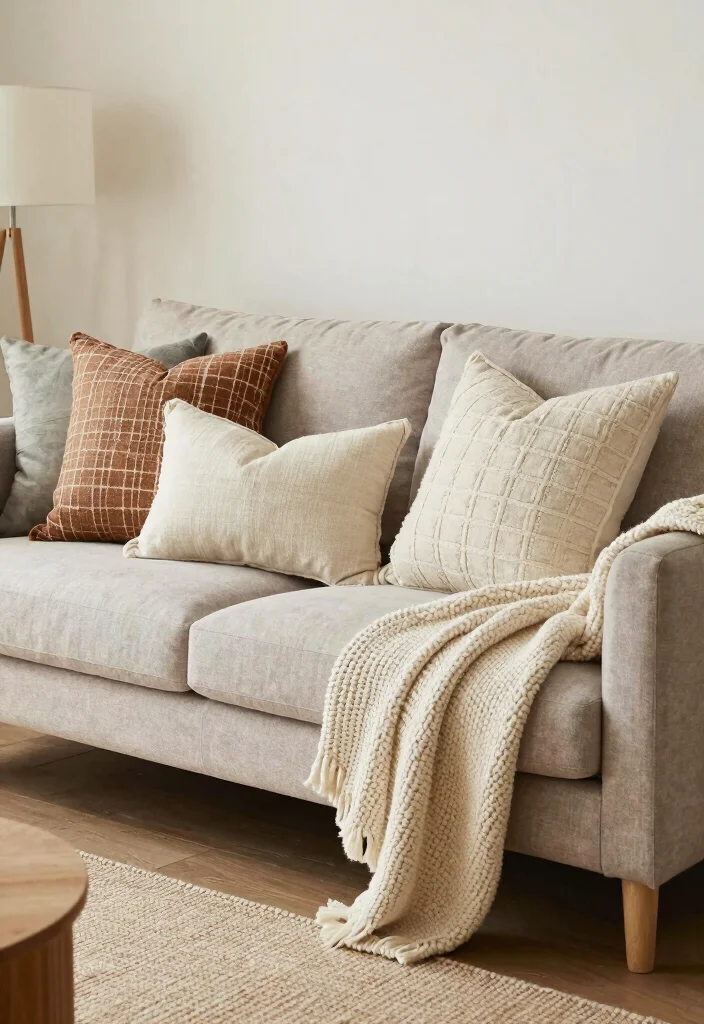 15 Living Room Home Ideas for a Cozy Modern Space 12. Personalized Accent Pillows 0