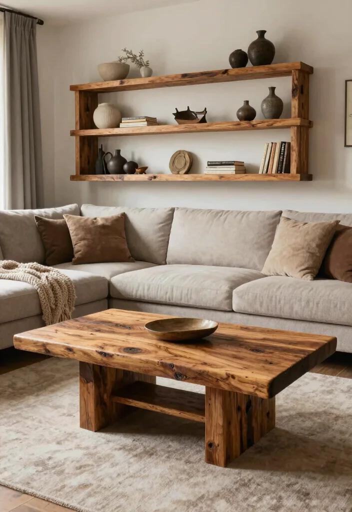 15 Living Room Home Ideas for a Cozy Modern Space 5. Reclaimed Wood Accents 0