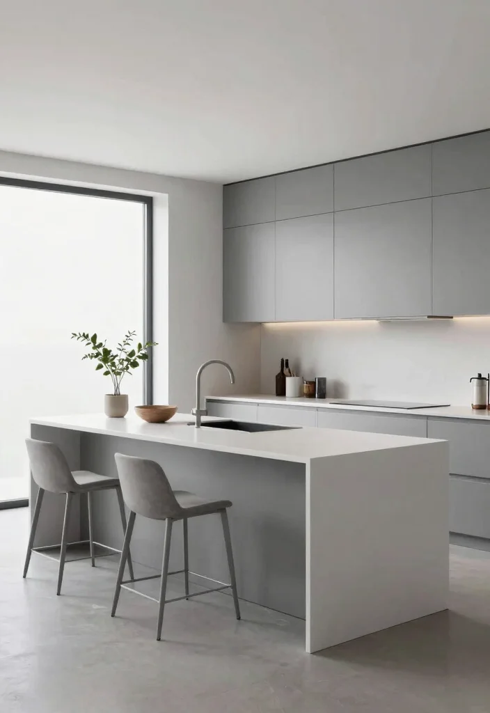 16 Kitchen Layout Ideas with Island Floor Plans Farmhouse Style 5. Modern Minimalist Island Design 0