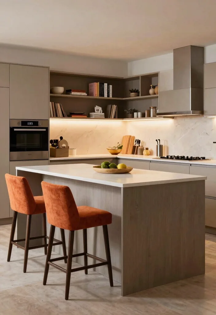 16 Kitchen Layout Ideas with Island Floor Plans Farmhouse Style 7. Multi Functional Island with Seating 0