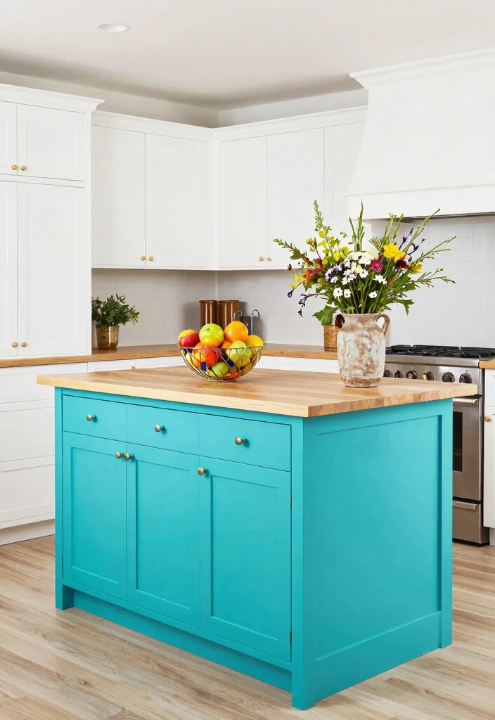 16 Kitchen Layout Ideas with Island Floor Plans Farmhouse Style 8. Island with Farmhouse Style and Color 0