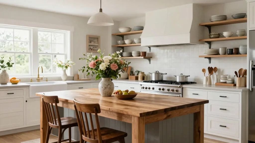 16 Kitchen Layout Ideas with Island Floor Plans: Farmhouse Style