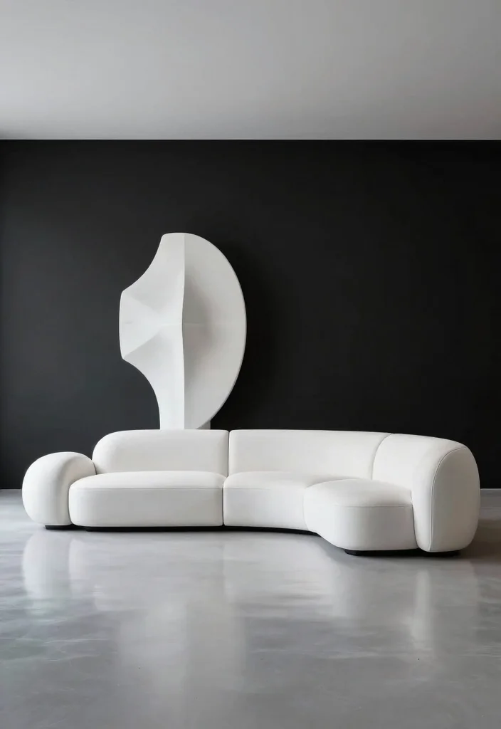 9 Bloxburg Living Room Ideas for Modern Houses 6. Futuristic Minimalism 0